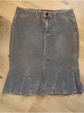 Guess Gray-Blue Corduroy Skirt